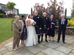 Jenny, Kieran and their parents and grandparents