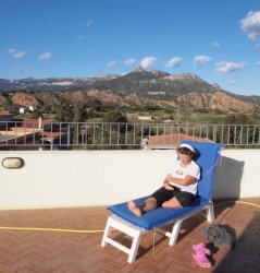 The mountains overlook the coast and The Lemon House