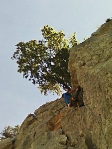 Peter climbing Meatfly, Il Piccolo Principe, Monte Oro, Baunei