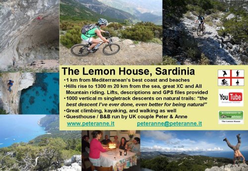 Sardinia mountain bike The Lemon House Single Track World ad 2011
